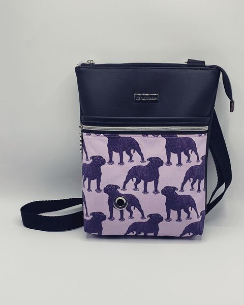 Purple cross-body bag