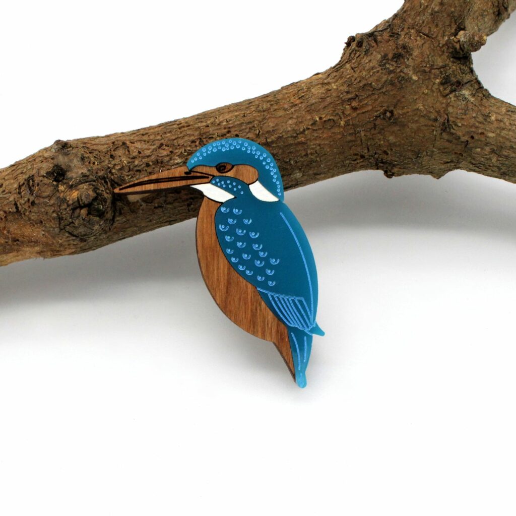 Kingfisher brooch