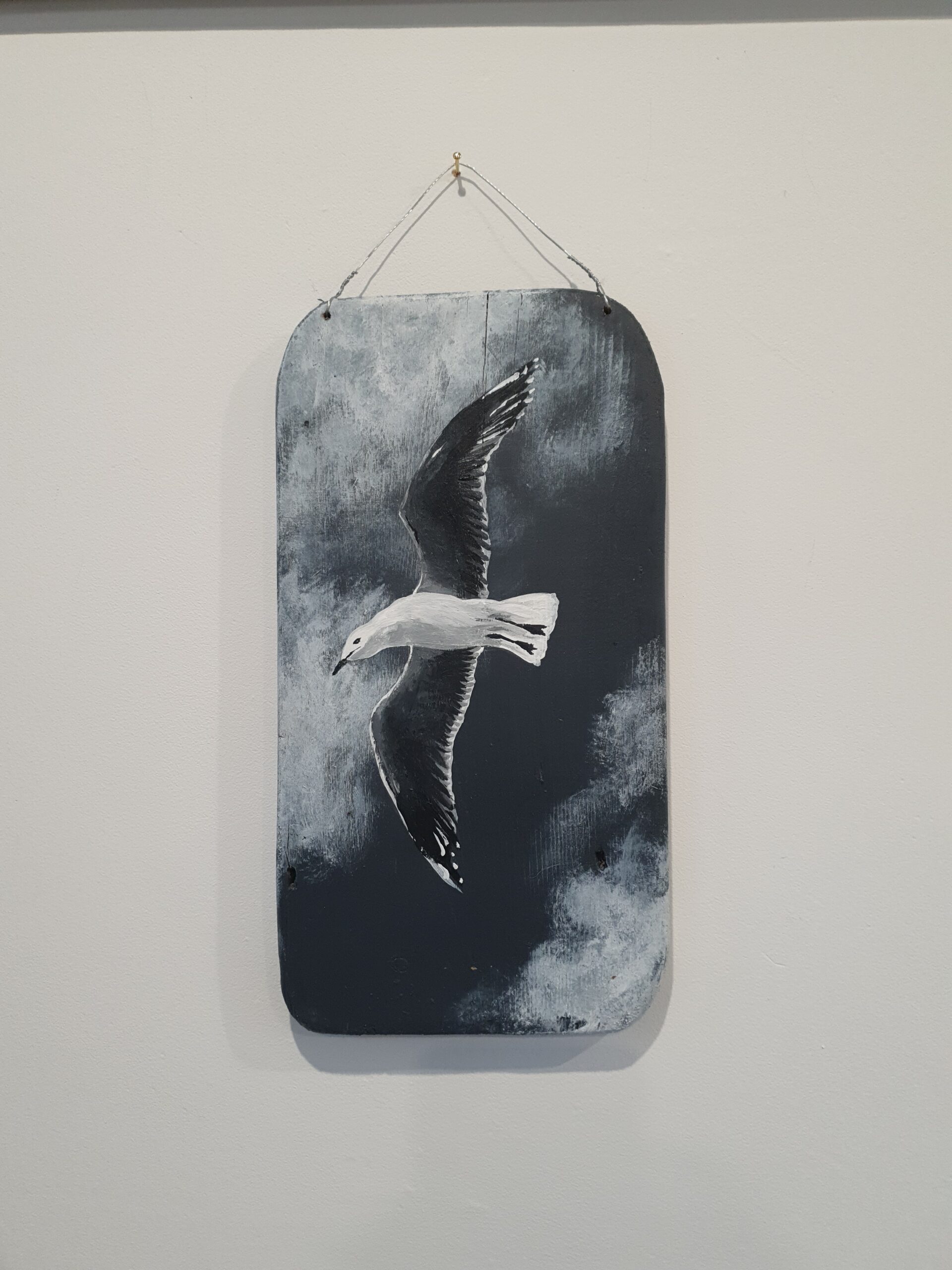 Small black & white driftwood painting. 15cm x 28cm £30