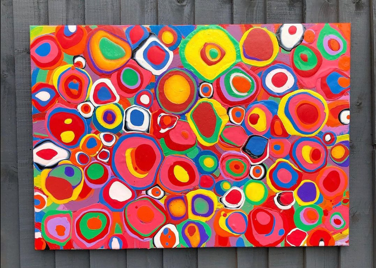 Original Modern Abstract Painting Colourful 