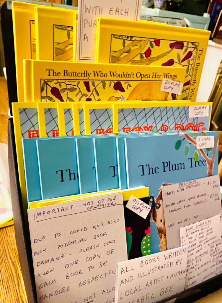My books. Written and illustrated by myself. All available in Waterstones and offered in my webpage at a lower purchase price.