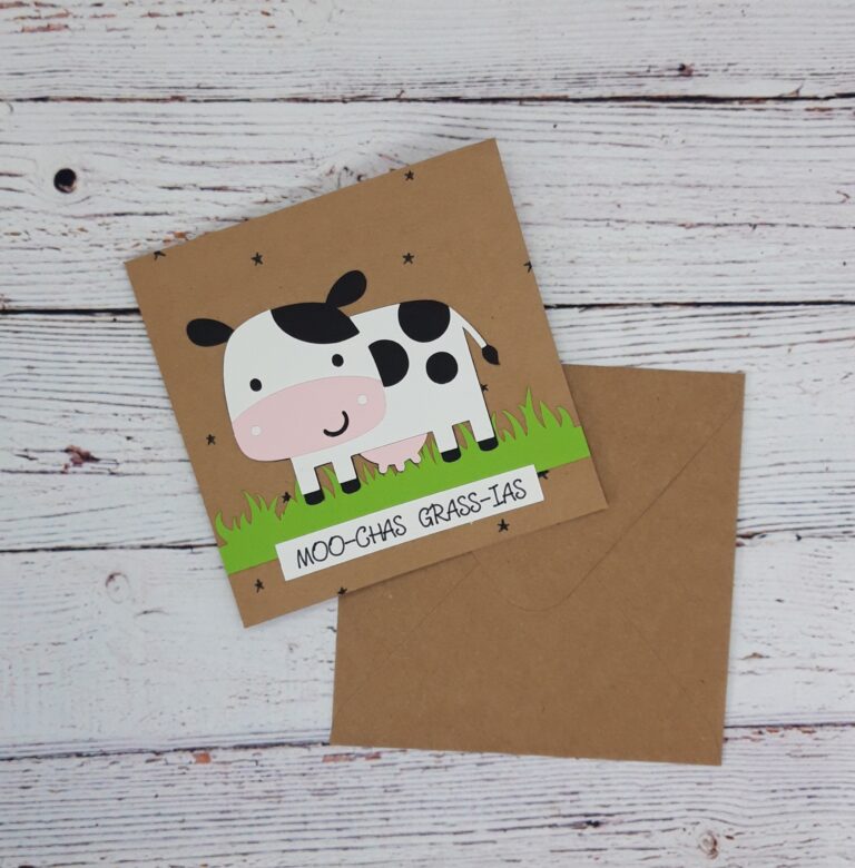 Moo-Chas Grassias Funny Thank-you Card